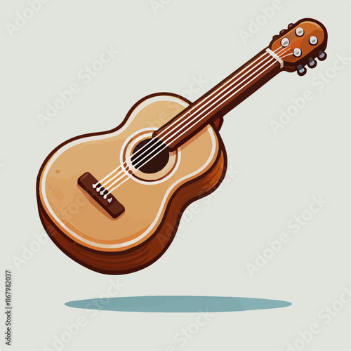 acoustic guitar vector illustration