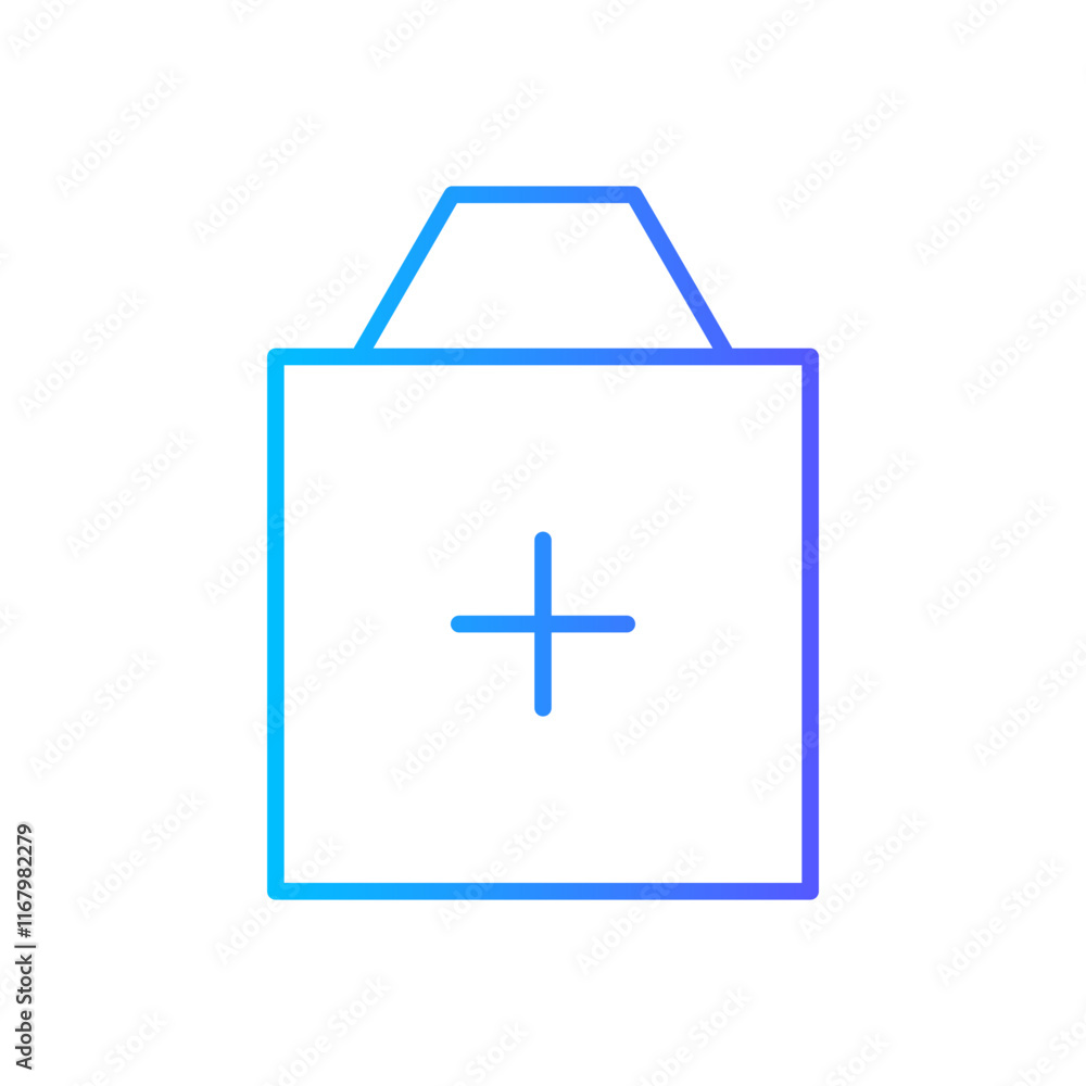 Fototapeta premium medical bag gradient icon