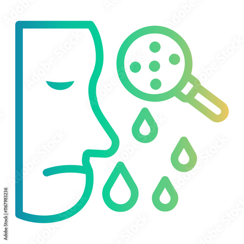 mucus Line Gradient Icon