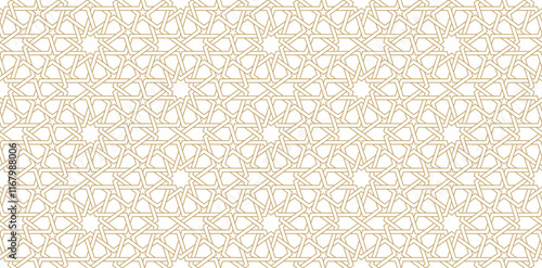 Seamless geometric pattern in authentic arabian style.