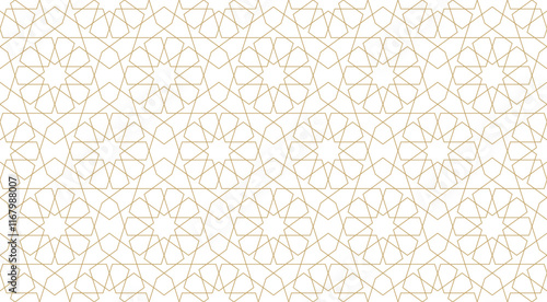 Seamless geometric pattern in authentic arabian style.
