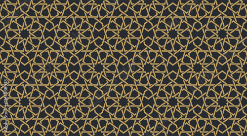 Seamless geometric pattern in authentic arabian style.