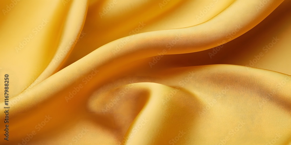 Obraz premium Golden Fabric Texture: Abstract Draped Silk Background