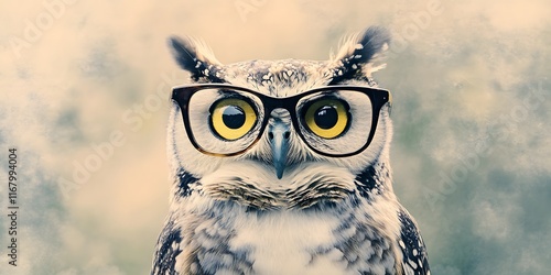 Wise Owl Wearing Glasses: A Study in Avian Intelligence
