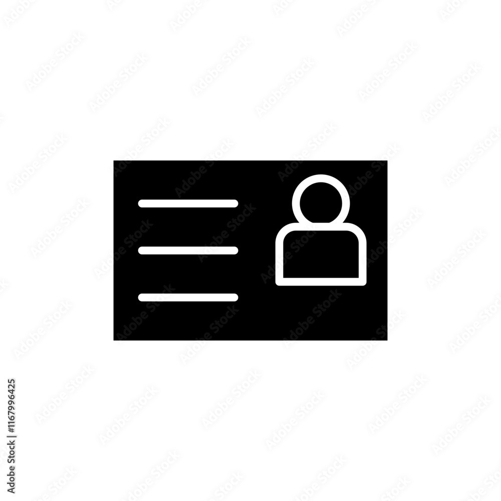 id card glyph icon id card glyph icon