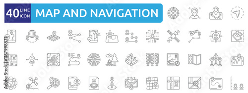 map and navigation icon sheet