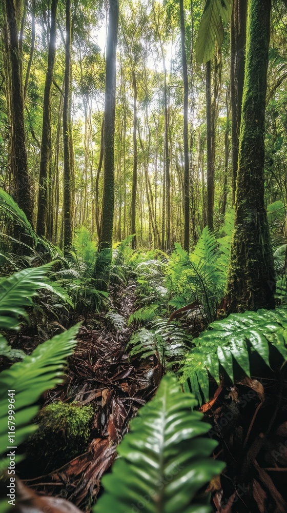 Fototapeta premium Exploring the lush australian forest nature's beauty in gigapixel detail tranquil environment vibrant viewpoint