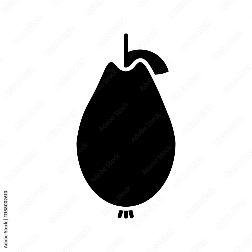 Obraz premium guava glyph icon