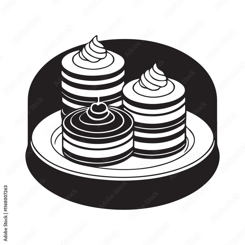 Chocolate day vector silhouette illustration Chocolate day vector silhouette illustration