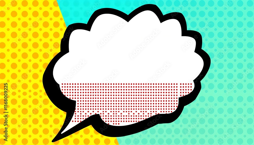 Classic Pop Art Speech Bubble: Retro Poster Design with a Dotted Twist Classic Pop Art Speech Bubble: Retro Poster Design with a Dotted Twist