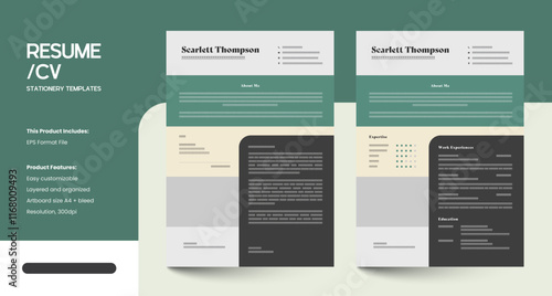 Minimalist CV Resume Design Template