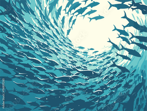 Animated Symphony of Synchronized Aquatic Dancers: A Captivating Underwater Spectacle