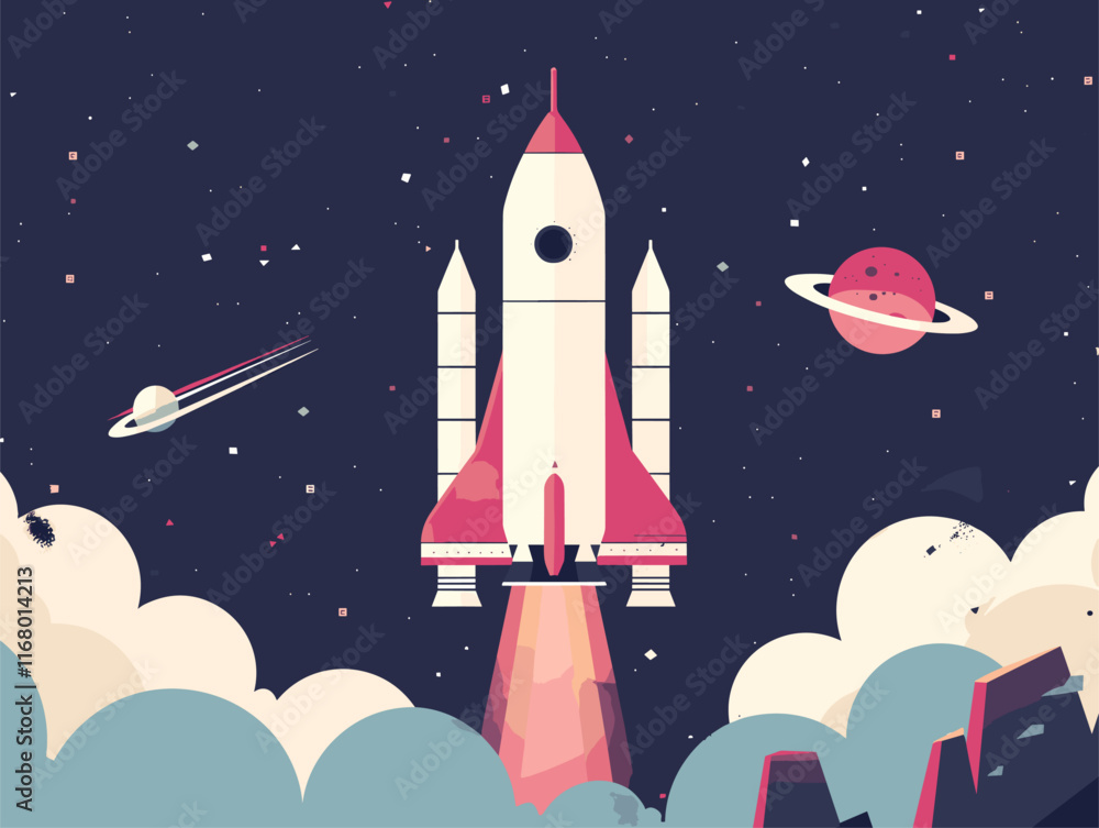 Fototapeta premium Space Exploration Online: Exploring the Final Frontier Through Digital Discourse on Agency Websites and Forums