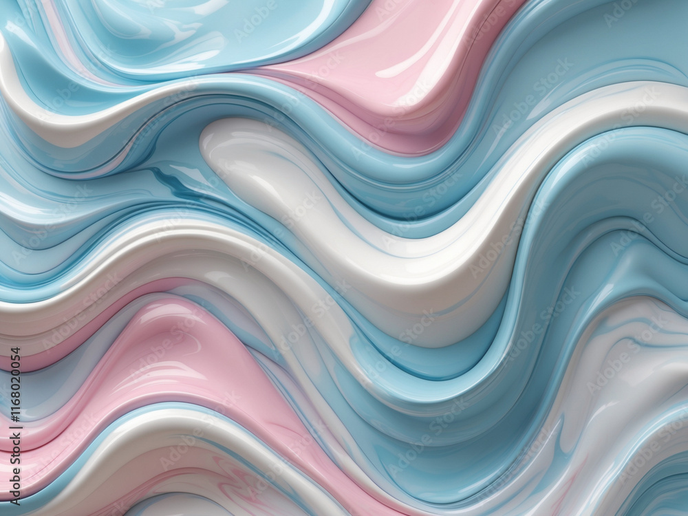 Abstract fluid marble texture in pastel pink, blue, and white tones, featuring glossy swirls and smooth curves, perfect for modern design and artistic backgrounds. Abstract fluid marble texture in pastel pink, blue, and white tones, featuring glossy swirls and smooth curves, perfect for modern design and artistic backgrounds.