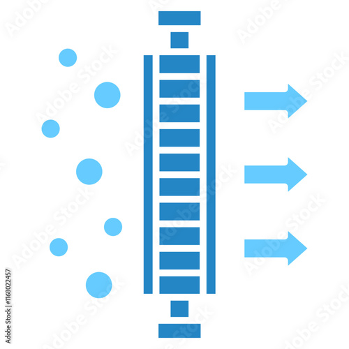 Cabin Filter dual tone blue color icon. use for modern concept, print, UI, UX kit, web and app development. Vector EPS 10, related to car service, auto garage, car spare part.