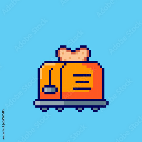Pixel art Toaster game asset design