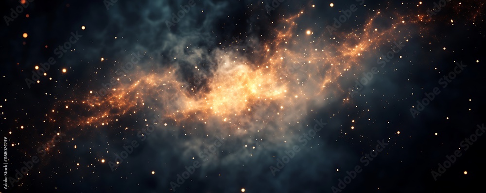 Fototapeta premium Abstract digital beams forming glowing geometric patterns in space 