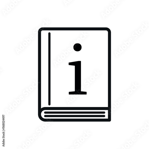 Closed book icon on white background