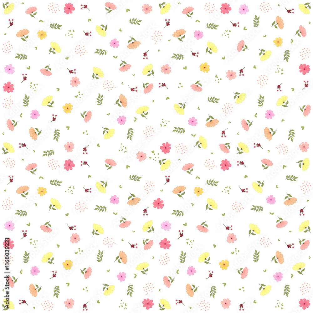 Cute floral patterns, small flowers, diaper patterns, classic, leaves, endless stitches Cute floral patterns, small flowers, diaper patterns, classic, leaves, endless stitches
