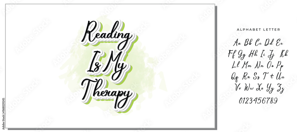Reading Is My Therapy Calligraphy Design Lettering Phrase Reading Is My Therapy Calligraphy Design Lettering Phrase