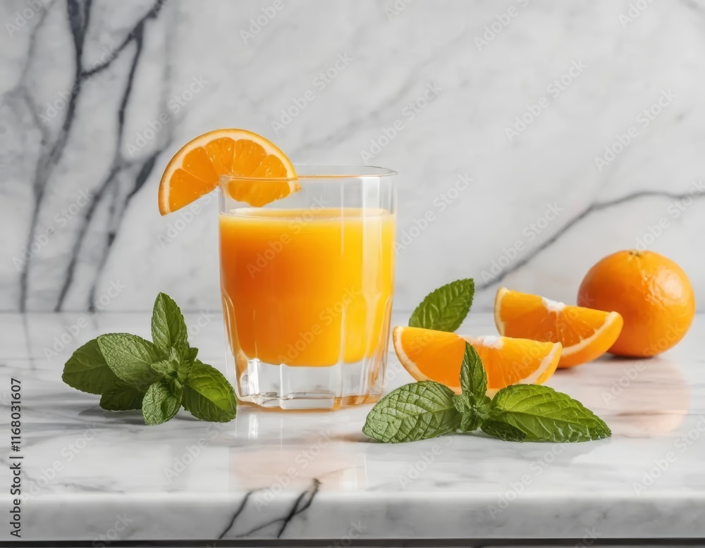Fototapeta premium orange juice with mint