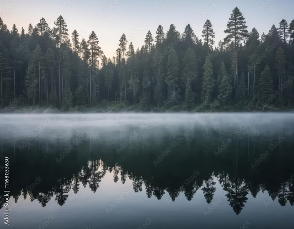 Obraz premium fog over the lake