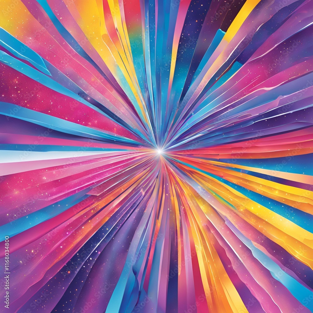 Vibrant and Colorful Background with Glow and Sparkle for Book Cover  
