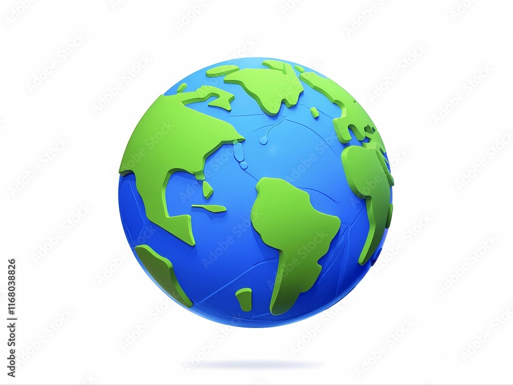 Blank white background 3D icon. planet earth Blank white background 3D icon. planet earth
