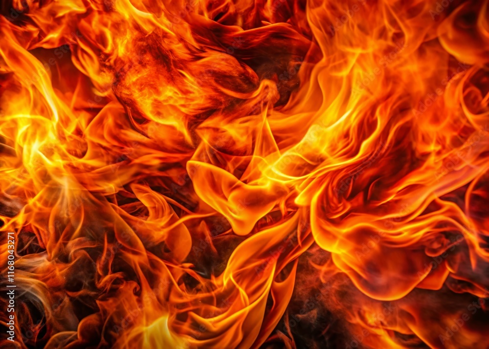 Fototapeta premium Abstract Fire Flame Motion Pattern Texture Overlay Background - Burning Fire Design