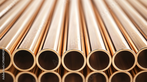 Copper Pipes: A close-up vi...
