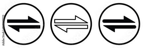  Transfer icon set. Exchange arrow symbol . data transfer arrow icon set eps 10