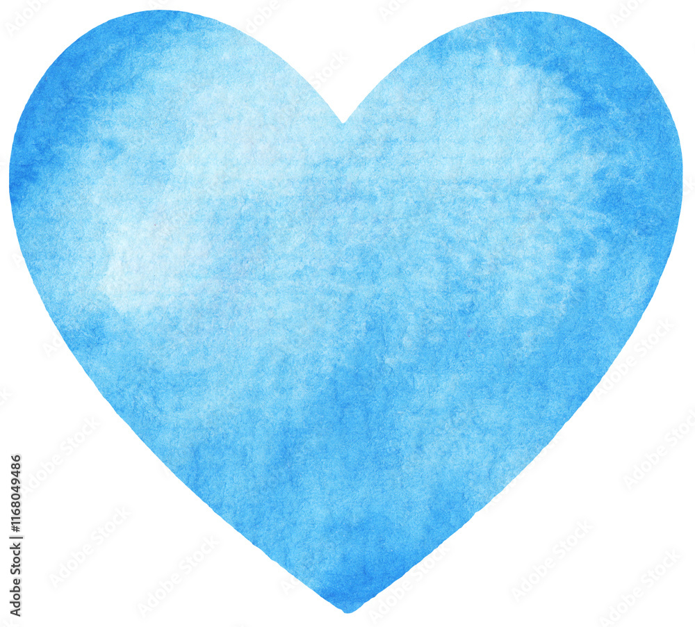 Watercolor heart texture. Watercolor heart elements for design.