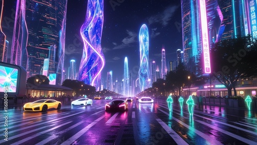 night view of the city