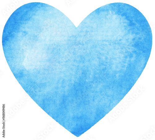 Watercolor heart texture. Watercolor heart elements for design.