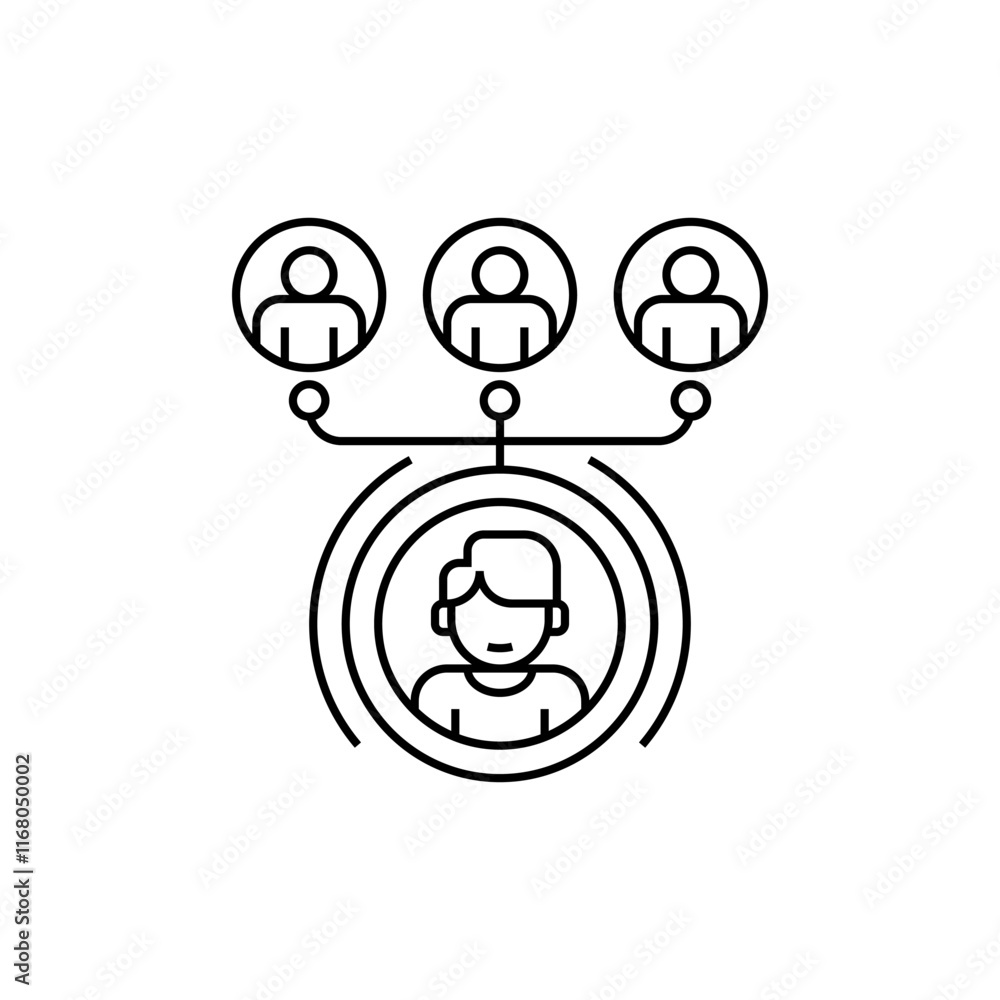 Referral Program Line Icon. linear style sign for mobile concept and web design. Outline vector icon. Referral Program Line Icon. linear style sign for mobile concept and web design. Outline vector icon.