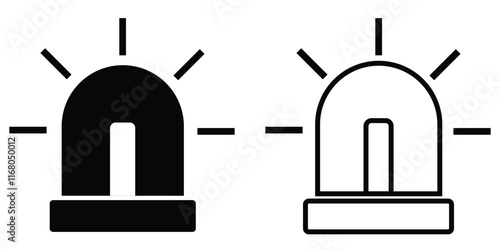 Emergency siren icon set. Ambulance  siren icons set vector illustration eps 10. 