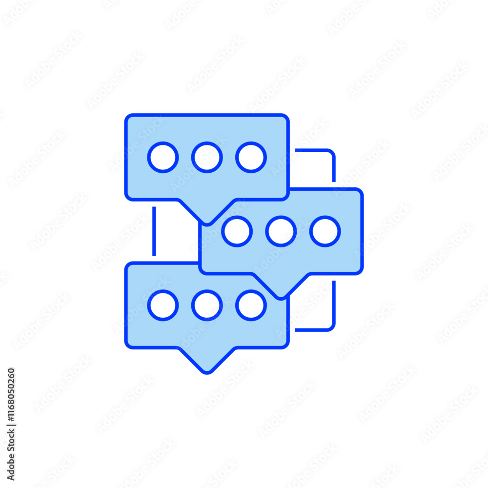 Speech Bubble Line Icon. linear style sign for mobile concept and web design. Outline vector icon. Speech Bubble Line Icon. linear style sign for mobile concept and web design. Outline vector icon.