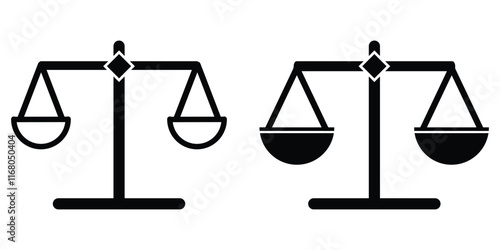 scale icon with flat design . weight scale icon eps 10.