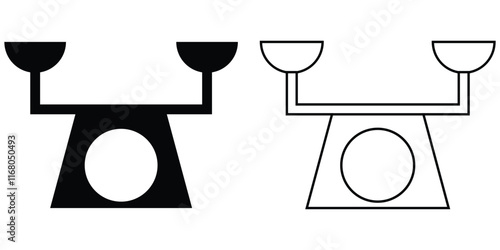 Scales icon  set . Law scale icon vector illustration. 