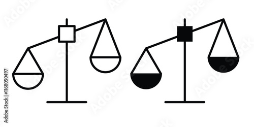 Scales icon  set . Law scale icon vector illustration. 