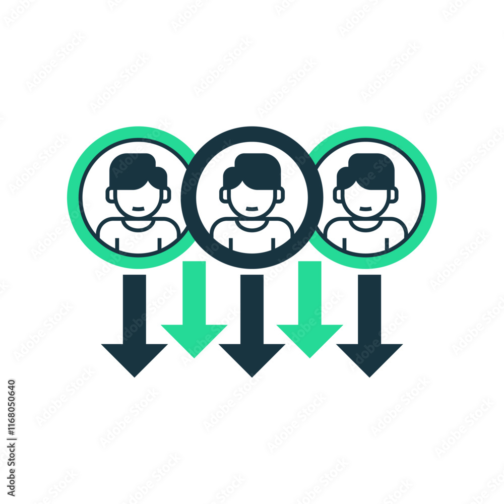Churn Rate Line Icon. linear style sign for mobile concept and web design. Outline vector icon. Churn Rate Line Icon. linear style sign for mobile concept and web design. Outline vector icon.