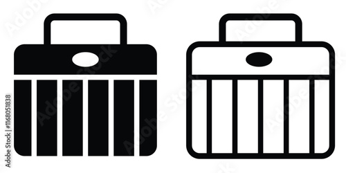luggage bag icon for travel  or trip. travel bag icon set. vector illustration eps 10.