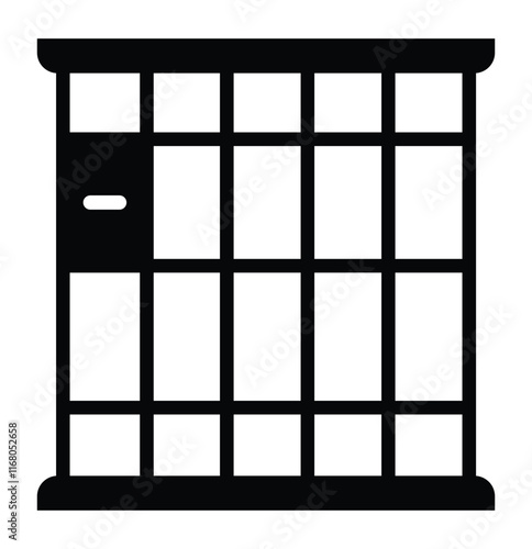 jail icon set with outline stroke . vector illustration eps 10.