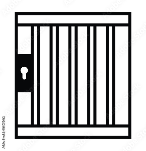 jail icon set with outline stroke . vector illustration eps 10.