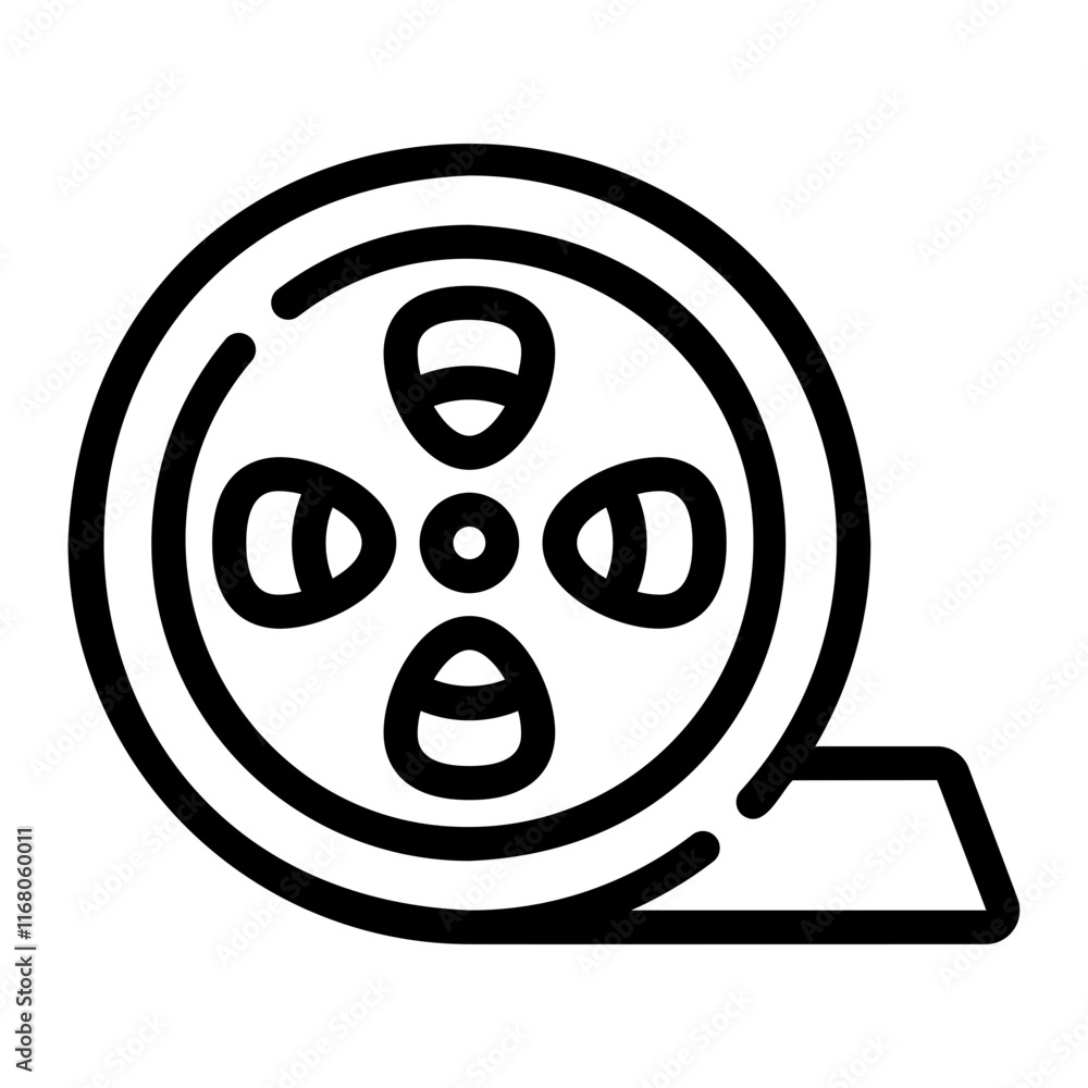 Naklejka premium film reel Line Icon
