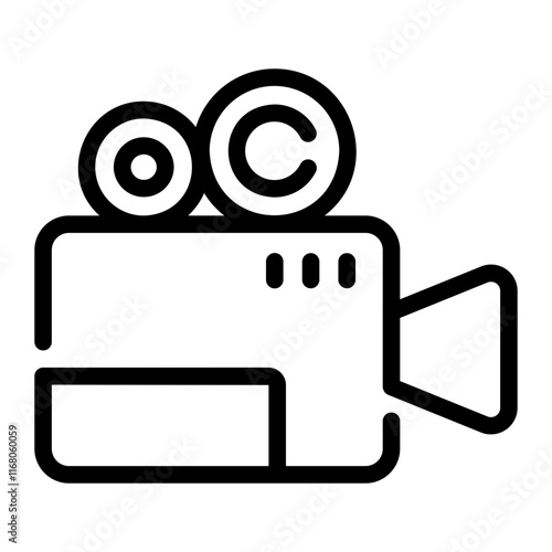 movie camera Line Icon