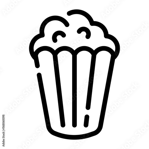 popcorn Line Icon