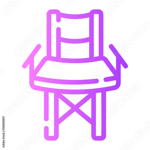 director chair Line Gradient Icon