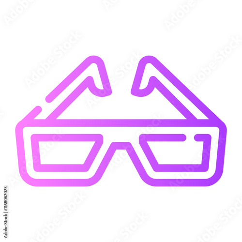 3d glasses Line Gradient Icon