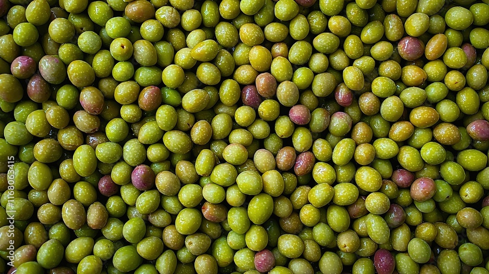 Green Olives: A Close-Up View Green Olives: A Close-Up View